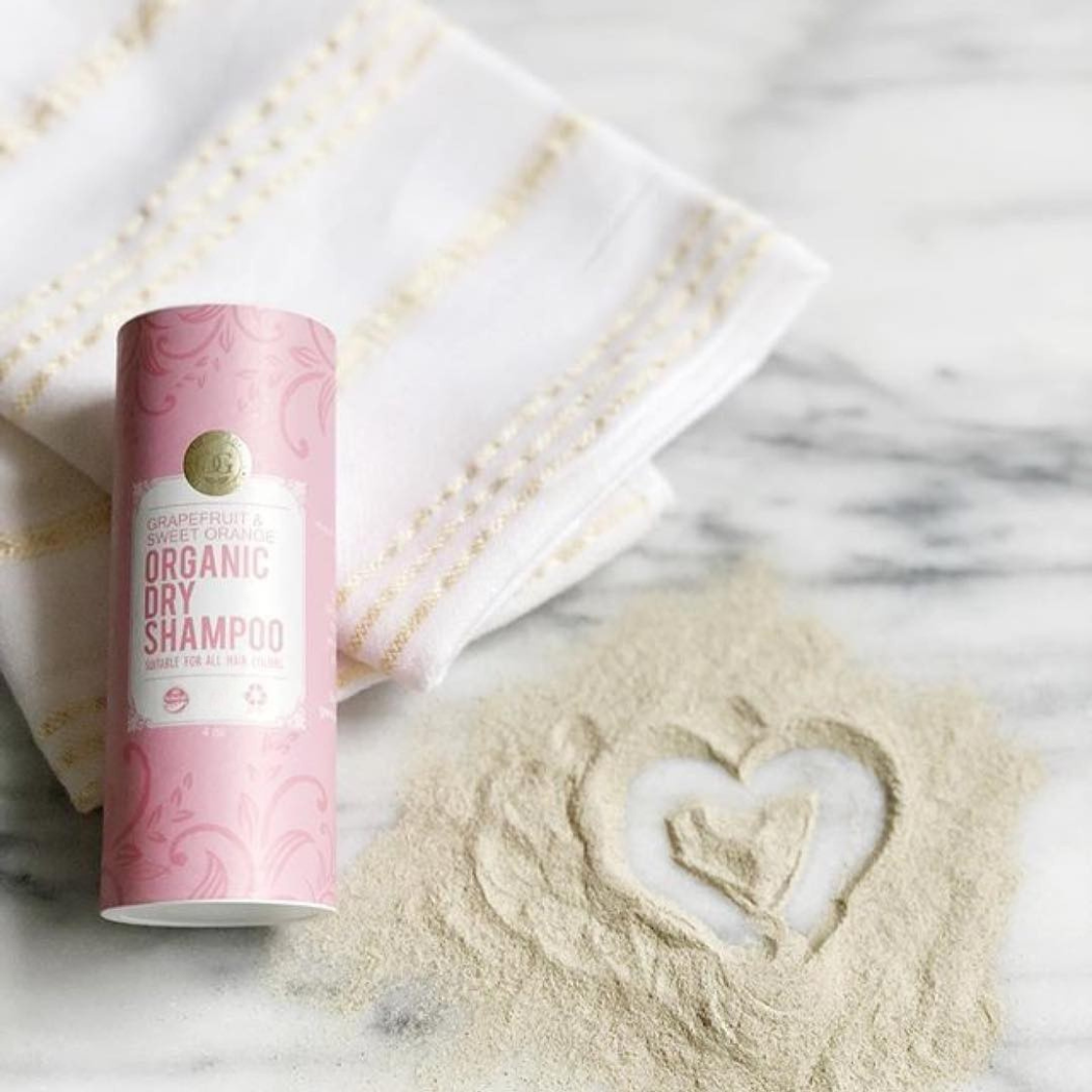 Organic Natural Dry Shampoo Powder for All and Oily Hair Types - Grapefruit and Sweet Orange