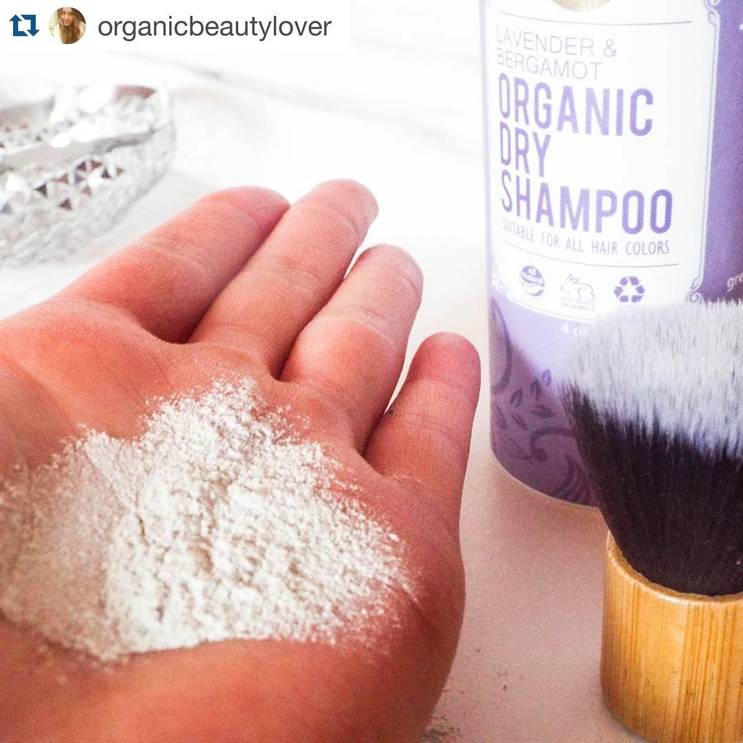 Organic Natural Dry Shampoo Powder for All and Oily Hair Types - Lavender and Bergamot