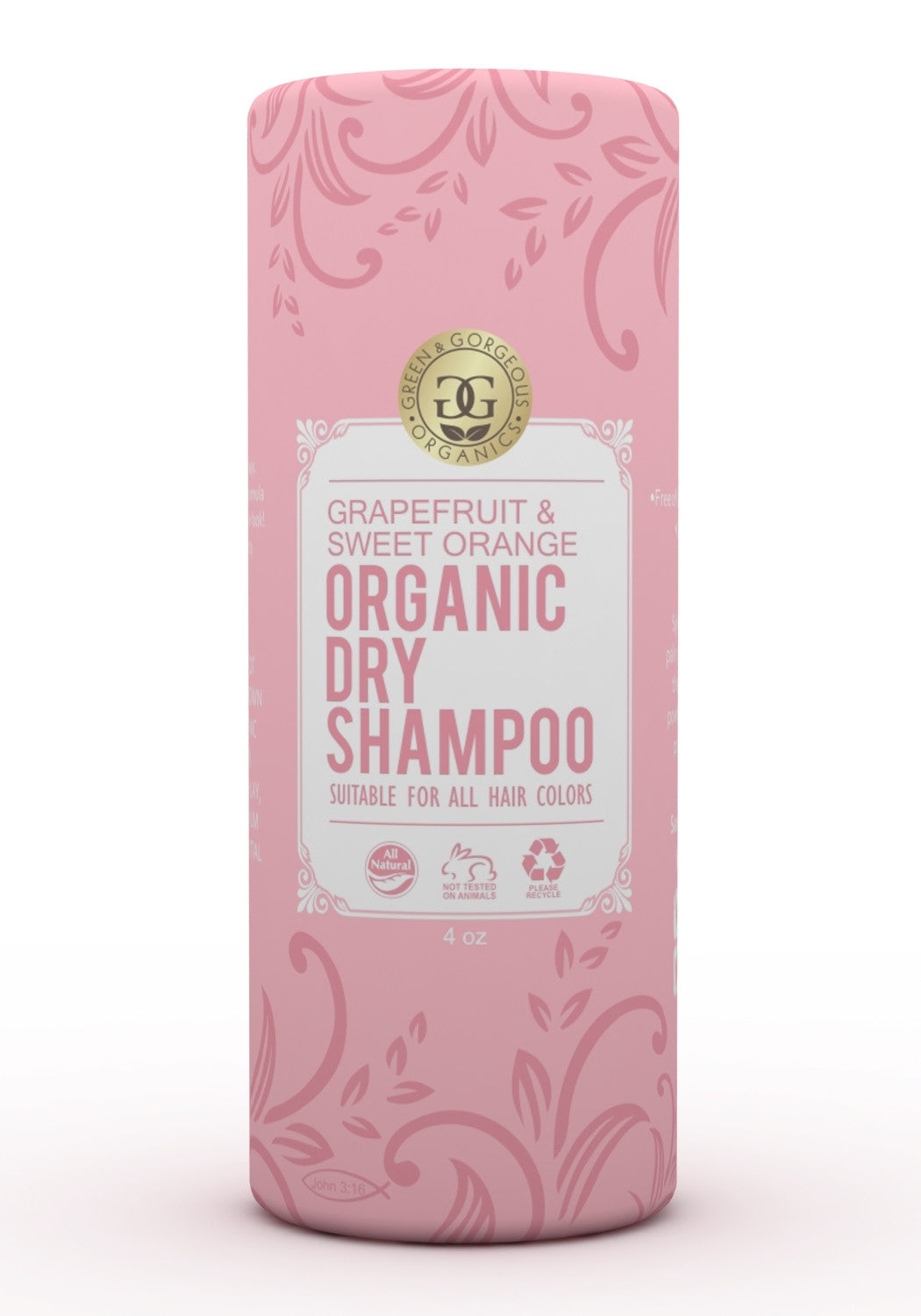 Organic Natural Dry Shampoo Powder for All and Oily Hair Types - Grapefruit and Sweet Orange