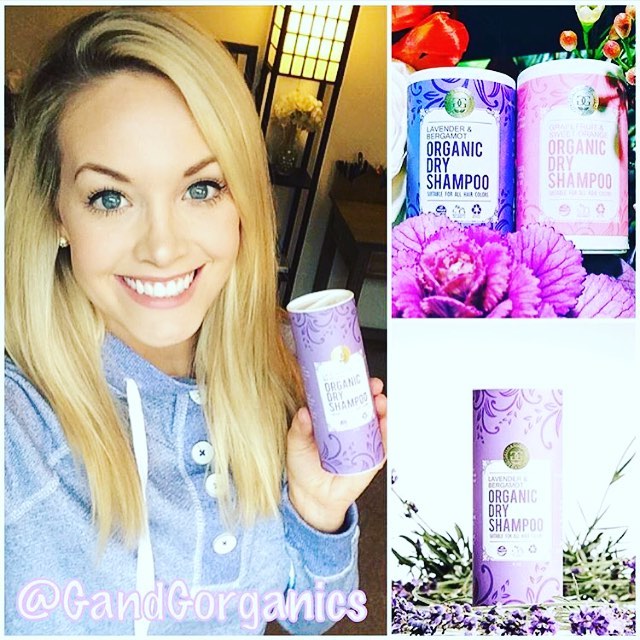 Organic Natural Dry Shampoo Powder for All and Oily Hair Types - Lavender and Bergamot